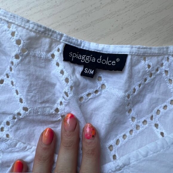 Spiaggia Dolce Broderie Anglais Swim Coverup - Picture 4 of 6